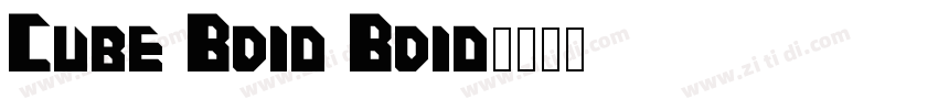 Cube Bold Bold字体转换